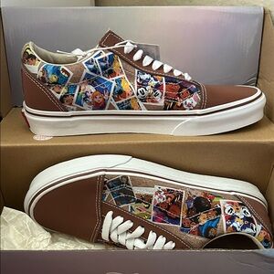 Disney Brown Vans Shoes with Character Print